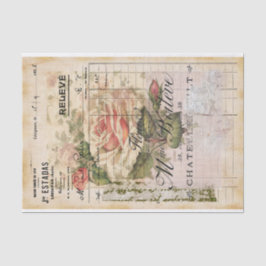 Papel de tejidos de recepción floral francés