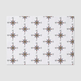 Papel de tejidos de regalo de brújula