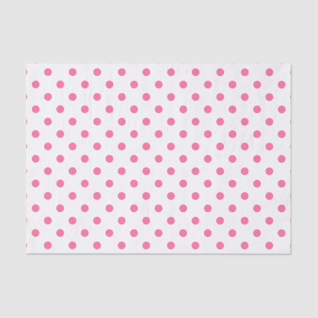 Papel de tejidos de rosado caliente y polkadots bl (Anverso)