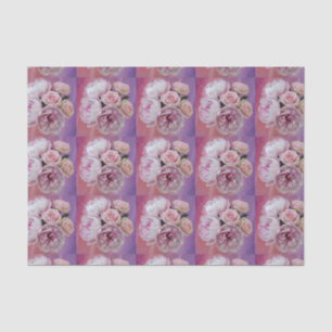 Papel de tejidos de Rosas de Luxe Opalcent Peonies