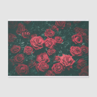 Papel de tejidos de rosas rojas