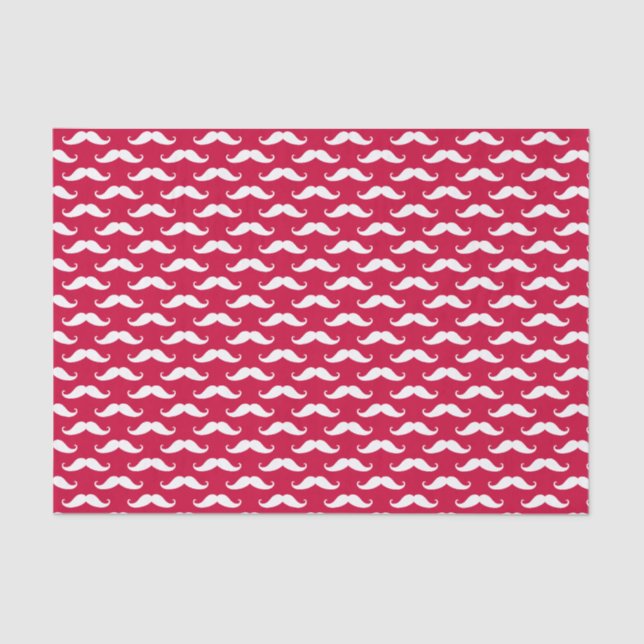 Papel de tejidos de San Valentín de bigote rojo (Anverso)