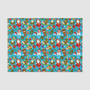 Papel de tejidos de Santa navidades