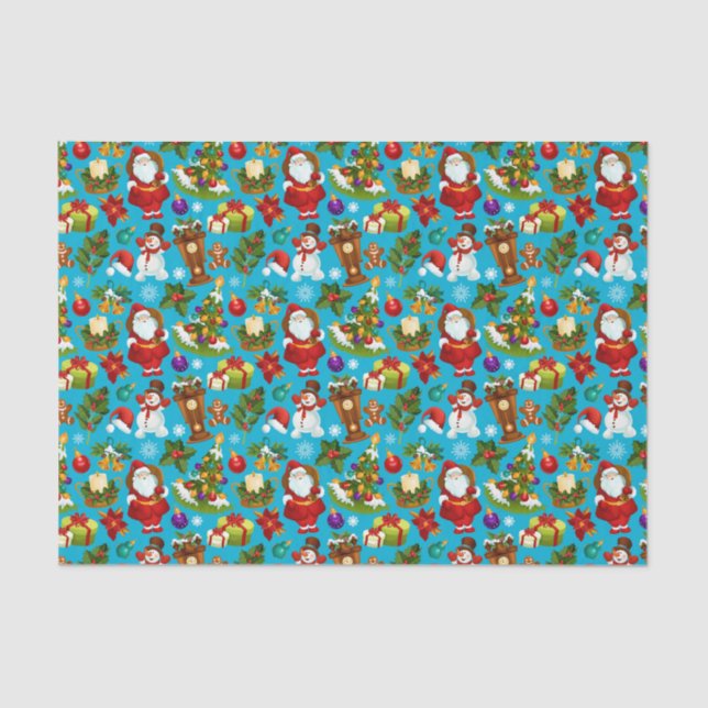 Papel de tejidos de Santa navidades (Anverso)