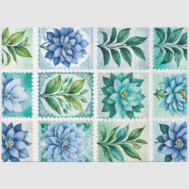 Papel de tejidos de timbre de época colorido