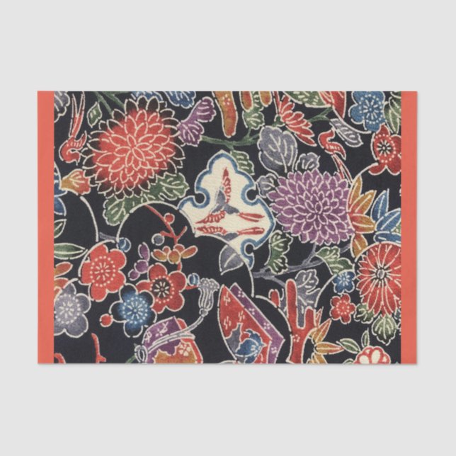 Papel de tejidos de tinte okinawense japonés (Bing (Anverso)