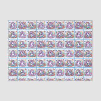 Papel de tejidos de Unicornio brillante