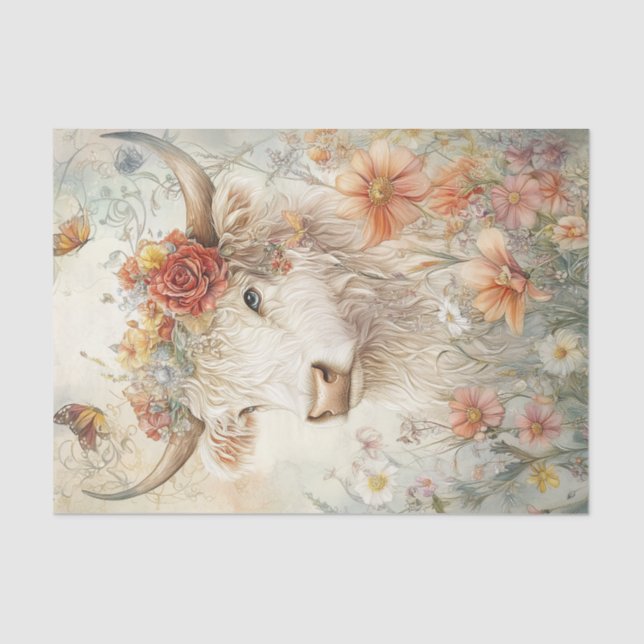 Papel de tejidos de vaca Highland (Anverso)