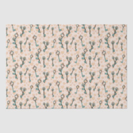 Papel de tejidos de Valentines Hearts and Keys