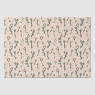 Papel de tejidos de Valentines Hearts and Keys