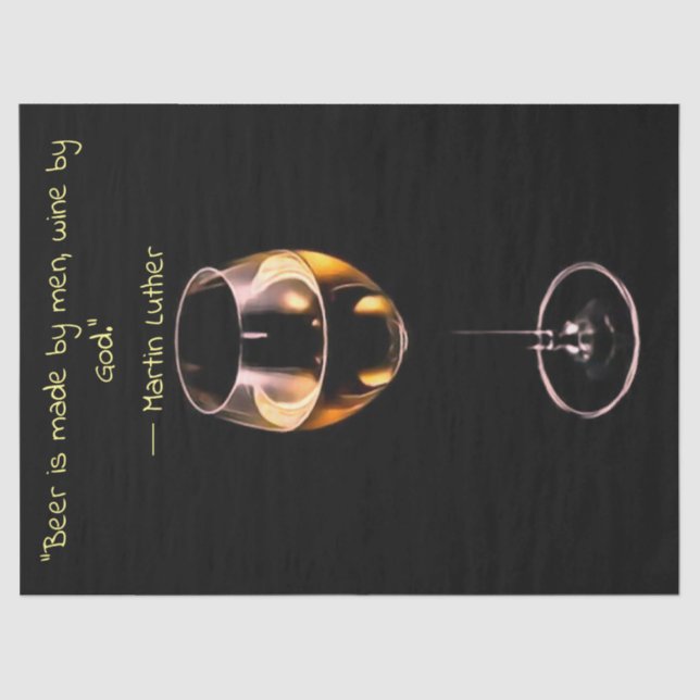 Papel de tejidos de vino con cita de Martin Luther (Anverso)