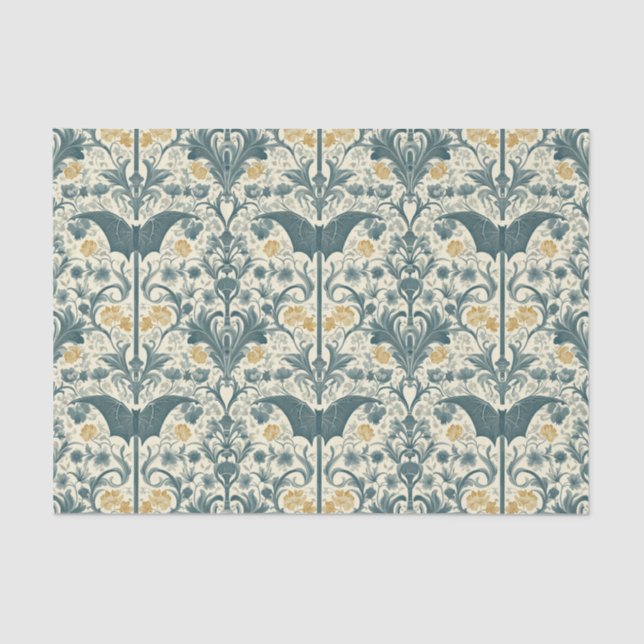 Papel de tejidos de vuelo de jardín gótico - Flora (Anverso)