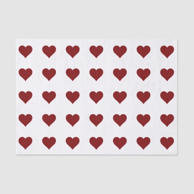 Papel de tejidos del corazón rojo (Anverso)