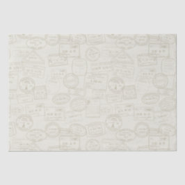 Papel de tejidos del patrón Beige del pasaporte de