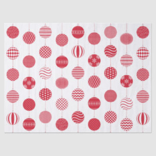 Papel de tejidos del patrón de bola de Navidades r