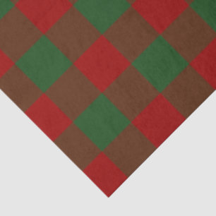 Papel de tejidos del patrón de Gingham rojo y verd