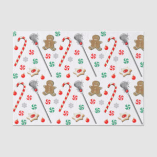 Papel de tejidos del patrón de Navidades Lacrosse