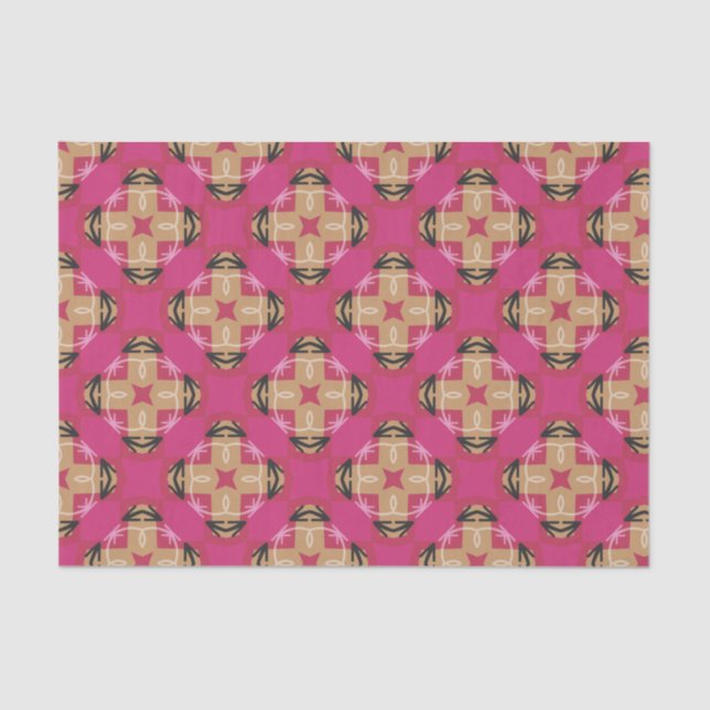 Papel de tejidos del suroeste rosado de pésima cal (Anverso)