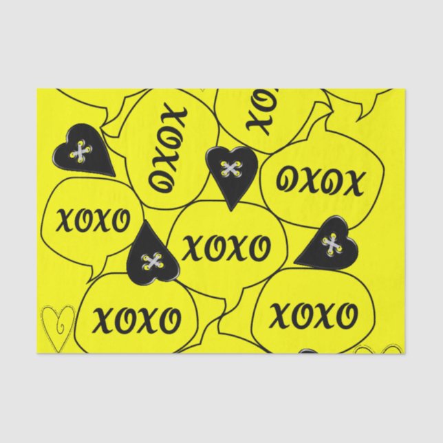 Papel de tejidos el día de San Valentín Xoxo amari (Anverso)