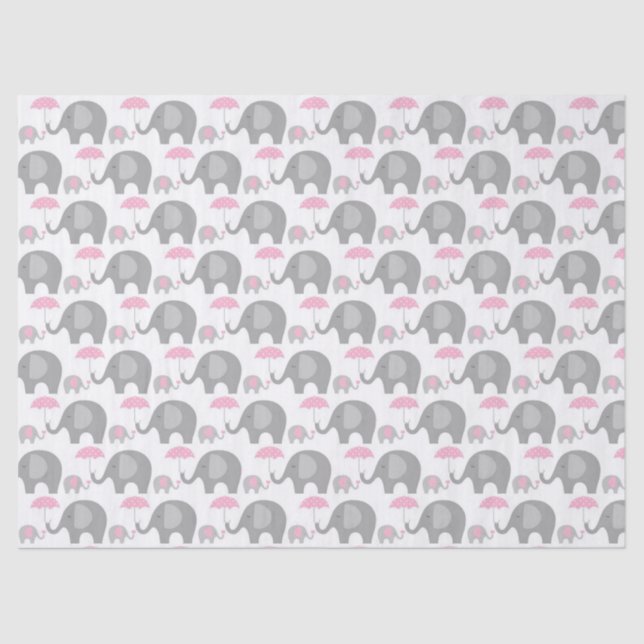 Papel de tejidos - Elefantes para madres e hijos (Anverso)