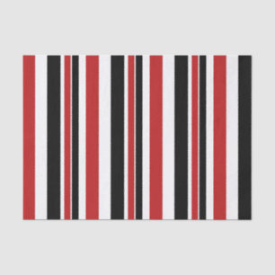 Papel de tejidos en franjas rojas negrita