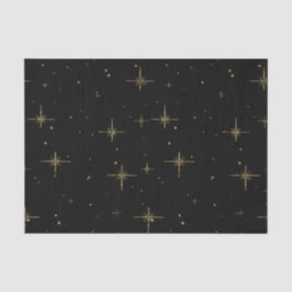 Papel de tejidos estelar de vacaciones - Negro con