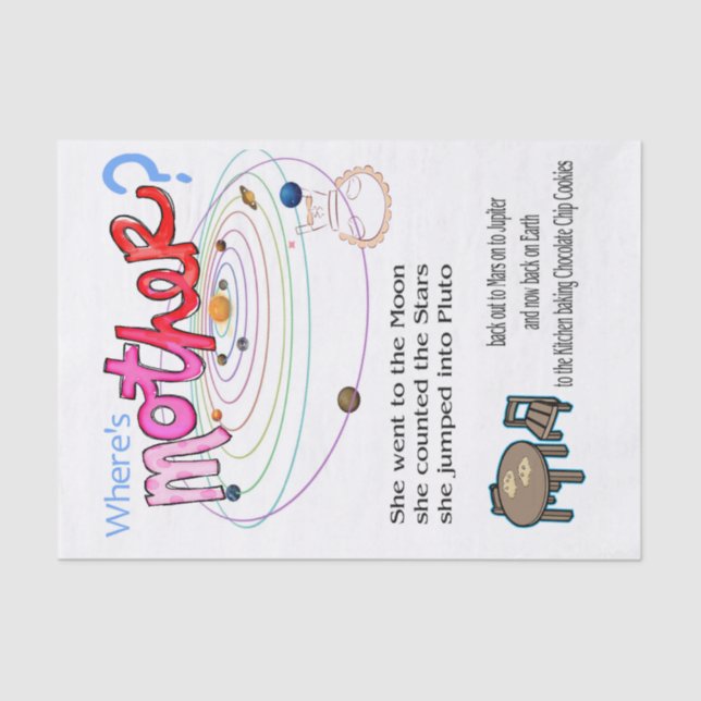 Papel de tejidos Feliz cocina del día de la madre (Anverso)