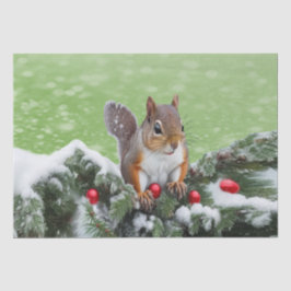 Papel de tejidos festivos para Navidades de ardill