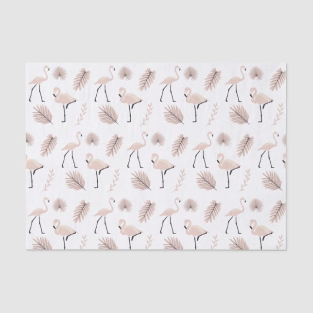 Papel de tejidos flamingo (Anverso)