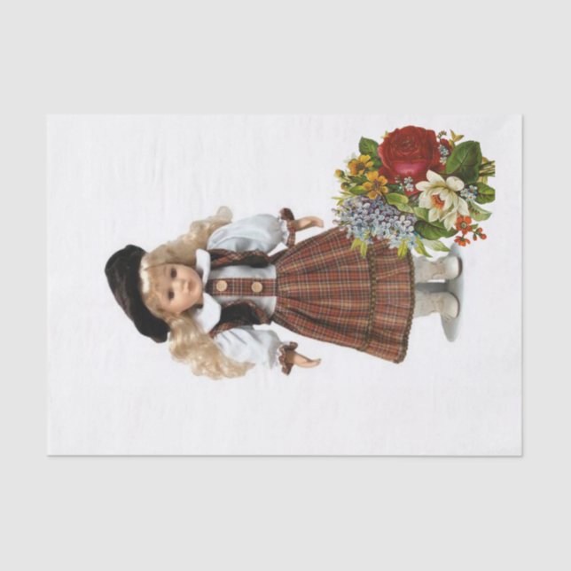 Papel de tejidos floral victoriano (Anverso)