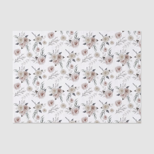 Papel de tejidos floral y botánico (Anverso)
