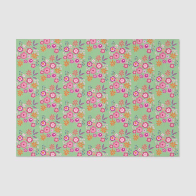 Papel de tejidos florales (Anverso)