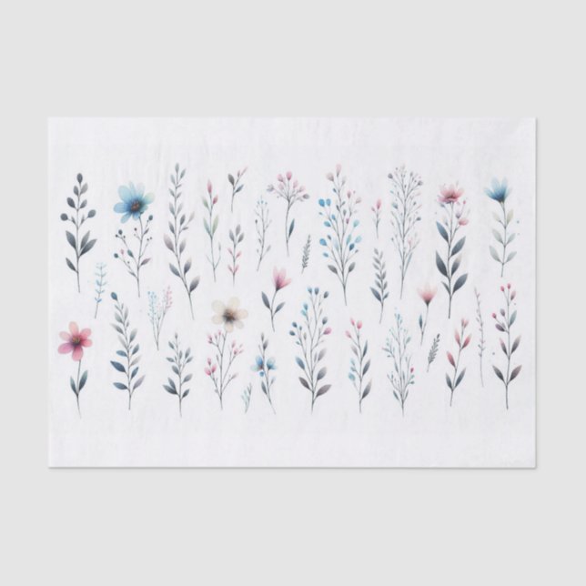 Papel de tejidos florales (Anverso)