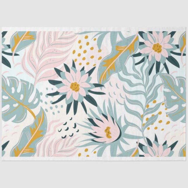 Papel de tejidos florales (Anverso)