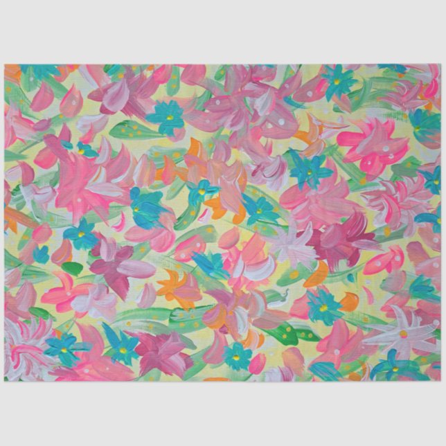 Papel de tejidos florales Sunny Pastel (Anverso)