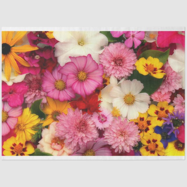 Papel de tejidos - Flores mixtas - HAMbyWG (Anverso)