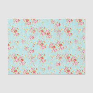 Papel de tejidos floridos chic y chic