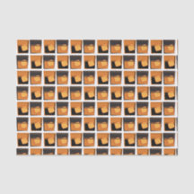 Papel de tejidos -Gafas de whisky doradas y negras