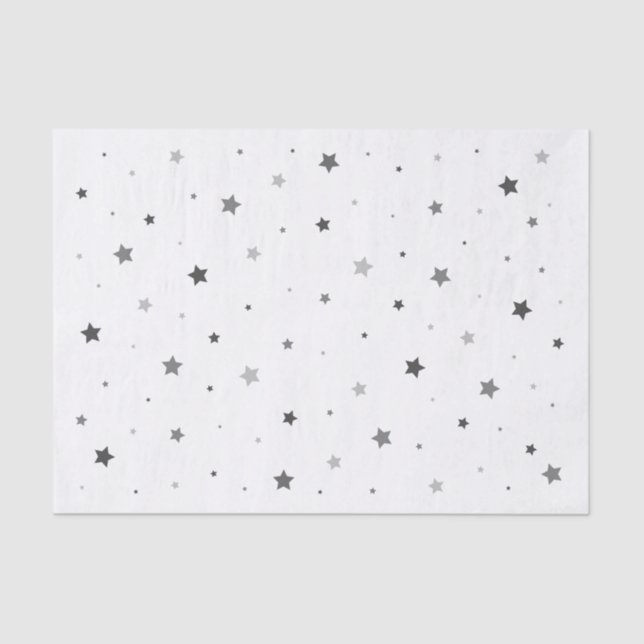 Papel de tejidos Gray Stars (Anverso)
