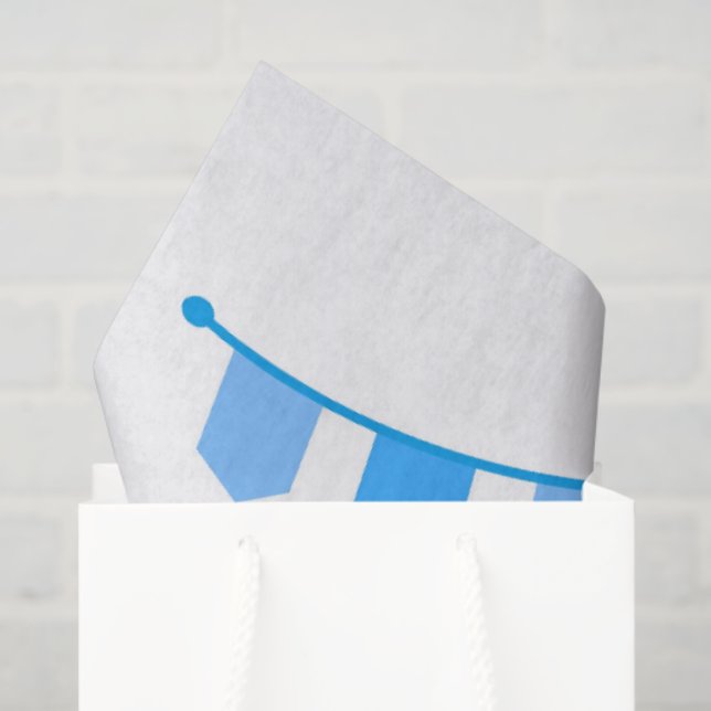 Papel de tejidos Hanukkah con flores vibrantes, Me (Bolsa de regalo)