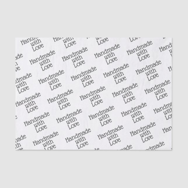 Papel de tejidos - hecho a mano con amor (Anverso)