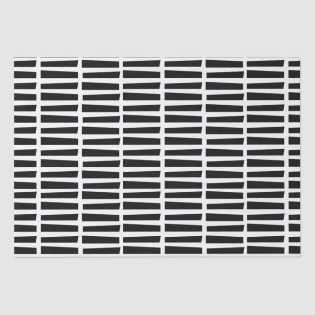 Papel de tejidos / Líneas negras abstractas (Anverso)