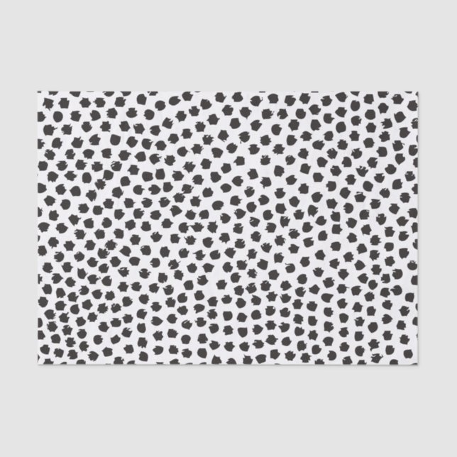 Papel de tejidos lujoso Black Confetti Dots II