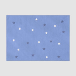 Papel de tejidos mezclados de estrellas azules y b