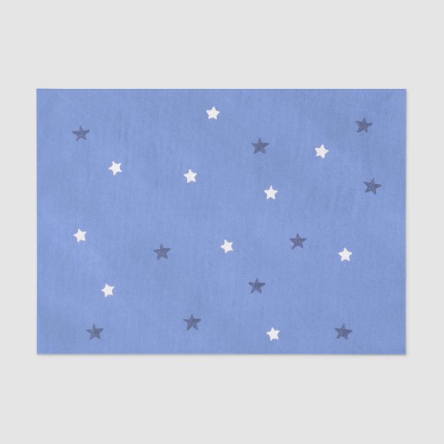 Papel de tejidos mezclados de estrellas azules y b (Anverso)