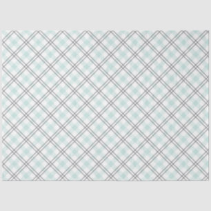 Papel de tejidos Mint Green y Gray Gingham