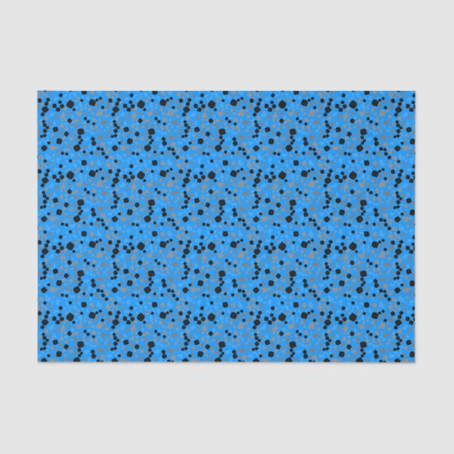 Papel de tejidos moderno y simple de Terrazzo azul (Anverso)
