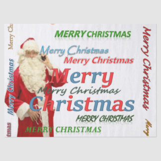 Papel de tejidos navidades, Feliz Navidad Santa