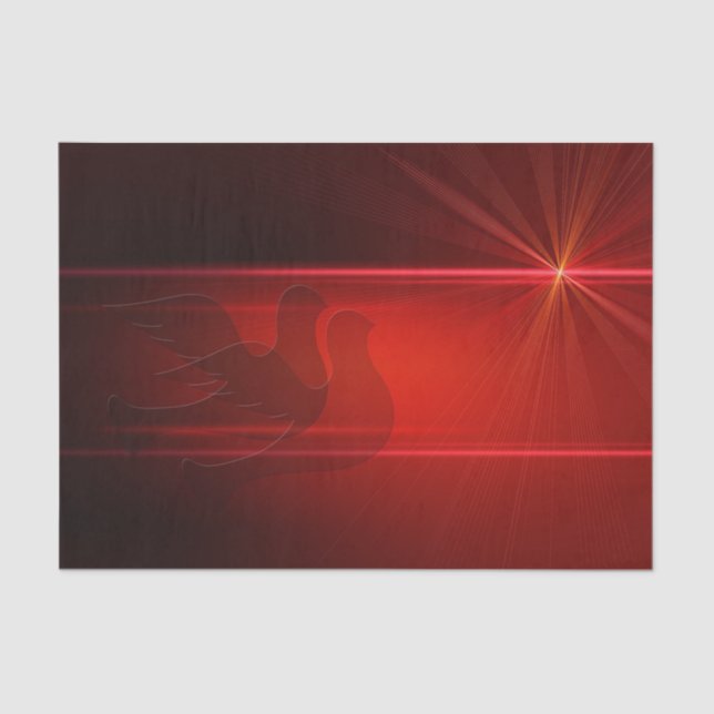 Papel de tejidos navidades/palomas rojas (Anverso)