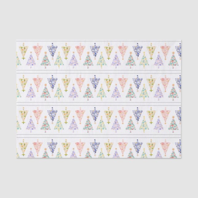 Papel de tejidos navideño moderno (Anverso)